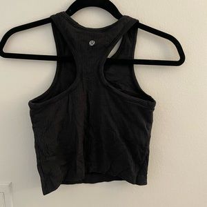 Lululemon Ebb to street ribbed tank in cropped length. Size 4.